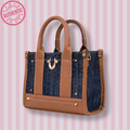 True Religion Denim Logo Strap Mini Tote